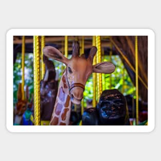 Giraffe Carousel Amusement ride Sticker